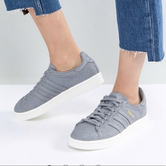 grey leather adidas trainers